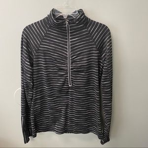 Athleta 1/2 Zip Elite Striped Pullover